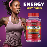 SCIENCE FITNESS Energy Gummies |120 Mixed Berry Flavour Gummies from Science Fitness Brand |4 Months Supply