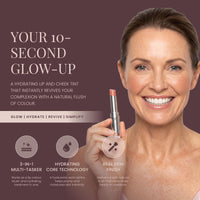 Studio10 Cheek & Lip Tint – Peach Shade, Hydrating Cream Blush Stick with Satin Finish for Mature Dry Skin