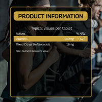 Healthspan Elite Vitamin C 500mg Chewable Tablets (4 Months’ Supply) | Stomach Friendly Vitamin C to Support Your Immune Health | All Blacks Official Partner | Informed Sport Accredited | Vegan