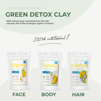 bleu & marine Bretania Bio Organic Green Clay Powder, 100% Natural, Green Clay for DETOX, Firming Body Wrap, Skin Exfoliating, Natural Skin Care, Cellulite Clay - 500 g