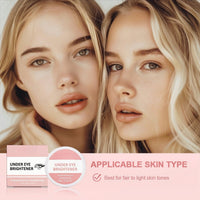 Full Coverage Under Eye Brightener & Under Eye Concealer - Long-Lasting Pink Correcting Cream for Dark Circles & Spots - All-in-One Highlighter, Foundation & Brightening Base