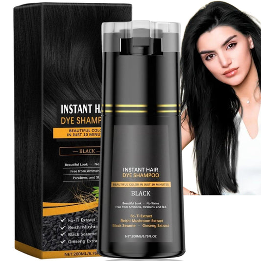 SingHao Polar Hair Dye Shampoo,Black Ha/ir D/ye Sha/mpoo 3 in 1,H/air Care Instant Dy/e Sham/poo,Temporary Hai/r Dye,Polar Ca/re Shampo/o,Permanent Hair Colour,Color Shampo/o,3 in 1 Instant Shampoo（Black）