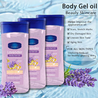 Lavender Body Oil Gel- Body Moisturising for Women Relaxing Skin Care - Vitamin E Oil For Skin - Body Moisturiser for Anti-Wrinkles & Reduce Fine Lines - Body Oil For Women - Hydrating Body Skin Care