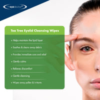 The Eye Doctor Tea Tree Oil Eyelid Wipes - 40 x Single Use Eye Cleaning Wipes for Daily Lid Care - Individual Preservative Free Sensitive Eye Cleaner - Soothes Cleans and Refreshes
