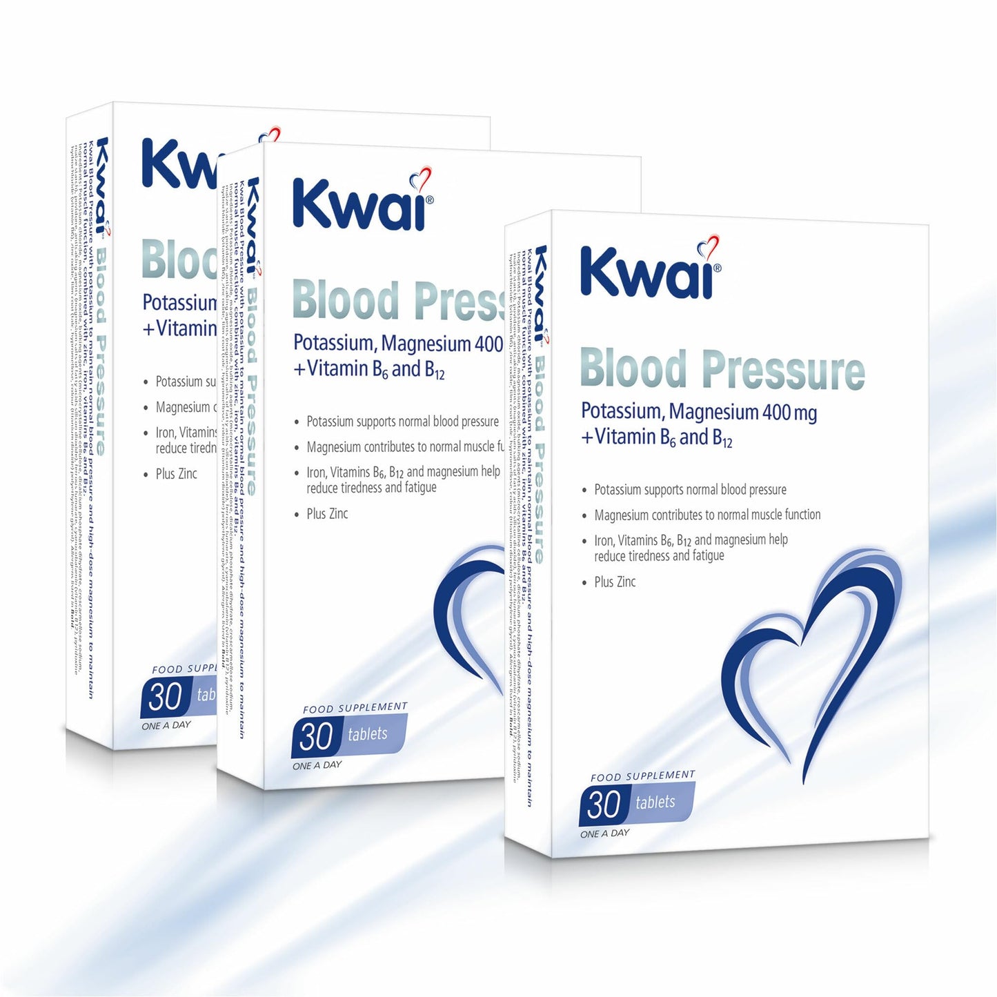 Kwai Blood Pressure | Tablets I Potassium to Support Normal Blood Pressure | Magnesium and Zinc contribute to Normal Muscle Function (incl Heart Muscle) | 90 Tablets