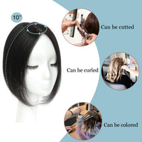 SEA SINGING Hair Toppers for Women Real Human Hair Toppers for Women with Thinning Hair Remy Toppers Hair Pieces for Women Human Hair clip on 100% Human Hair Toppers (10inch, HL-6#)
