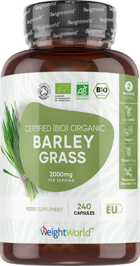 WeightWorld Organic Barley Grass 500mg 240 Capsules