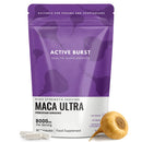 MacaRoot Ultra – Maca Root Capsules 8000mg | Peruvian Ginseng 10:1 Extract | 1.6mg Macamides | Energy, Mood & Hormone Support | Vegan, UK Produced, Lab Tested | 90 Capsules | ActiveBurst Nutrition