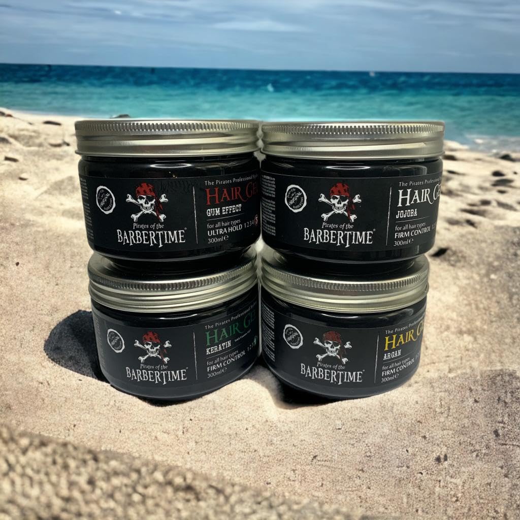 BarberTime BARBERTIME Hair Styling Gel | All Hair Types | Ultra Hold | Edge Control | Gum Effect 300 ml