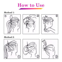 sularpek Sularpek Tail Hair Tool, 2 pcs Durable Hair Looping Tool, Tail French Braid Loop Tool, Fashion Hair Braiding Tool for Making Women and Girls Hair Style (Black)