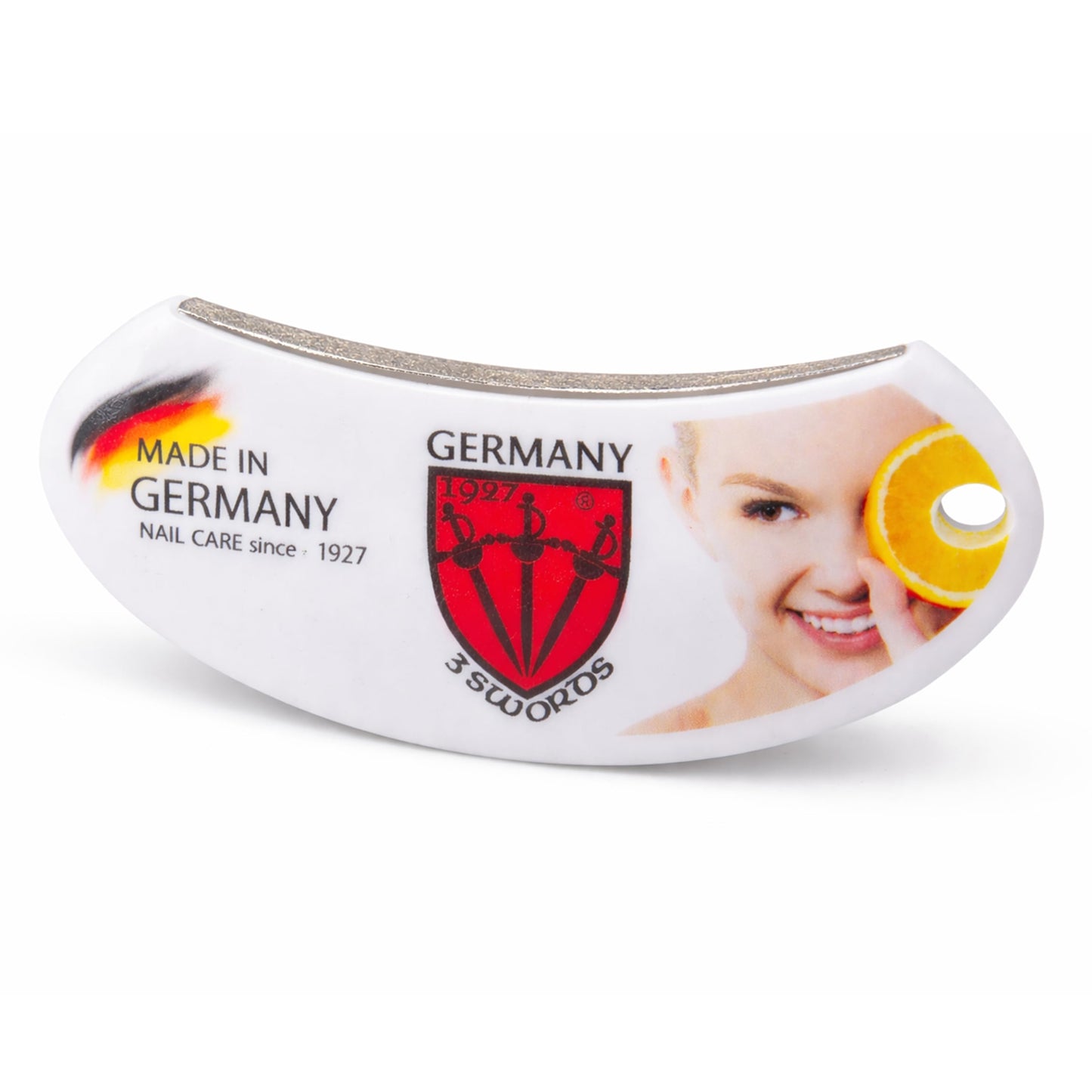 3 Swords Germany Brand Quality Round Sapphire Pocket Nail File, Carry-on Luggage - Made in Germany