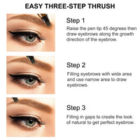 Boobeen Waterproof Eyebrow Pen - Eyebrow Pencil with a Micro-Fork Tip Applicator - Creates Natural Looking Brows Makeup Effortlessly