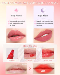 Lestpola Hydrating Tint Lip Butter Balm-3 Colors Clear Pink Brown Shine Glossier Lip Gloss, Jelly Lip Balm for Dry Lips, Long Lasting Moisturizing Non-Sticky Glow Reviver Fat Lip Care Oil, Gift for Women-Set A
