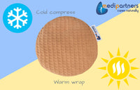 Medi Partners Cherry Stone Cushion Heat Pillow for Babies 180g Round 15cm Eco Natural 100% Cotton Heat and Cold Therapy Massage Therapy (Brown)