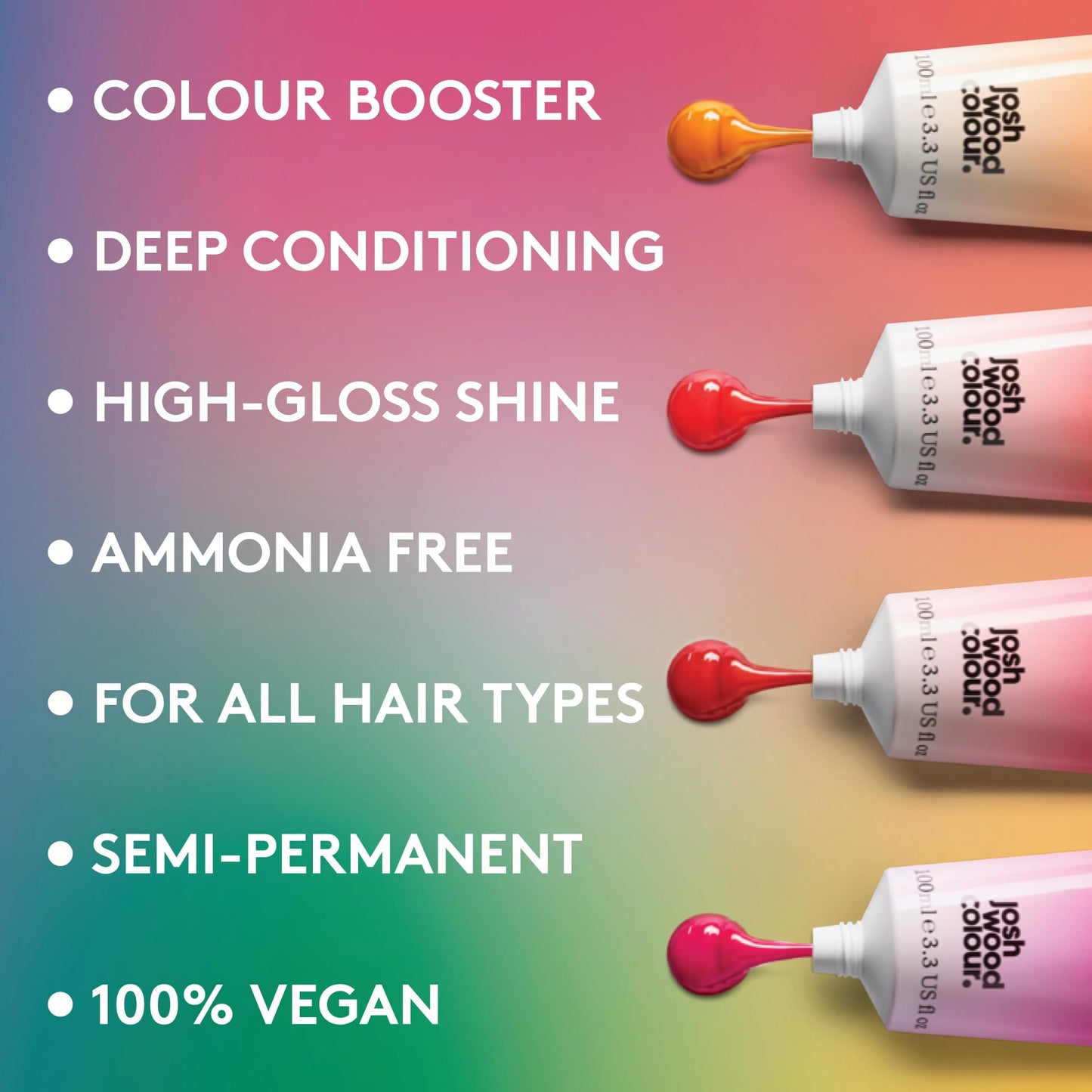 Josh Wood Colour Josh Wood Hair Gloss (Icy Blonde) - Semi-permanent gloss refreshes and conditions hair colour - Removes brassy tones - Lasts up to 6 washes - 100% Vegan - Cream (100ml)