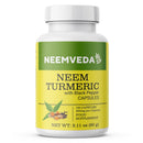 Neemveda Neem Turmeric Capsules with Black Pepper 120 Veg Capsules (Detox, Eczema, Skin Supplement)