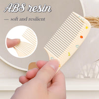 MEGAVOW 4 Pcs Girls Hair Brush Set, Fine Tooth Detangle Comb and Brush, Hairdressing Rat Tail Brush for Girls Kids Baby Wet Dry Hair Styling Women Cute