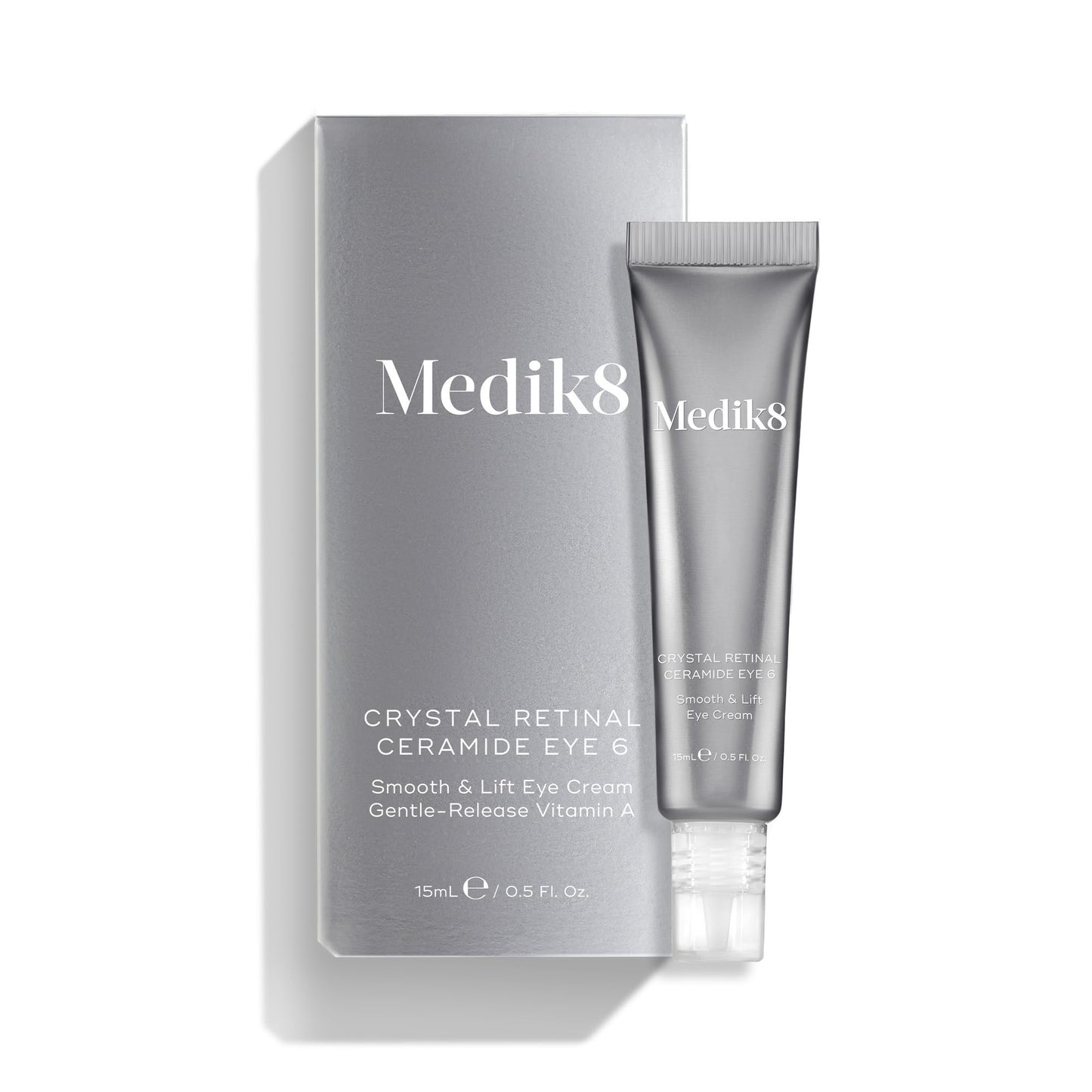 Medik8 Crystal Retinal Ceramide 6 Eye Cream - Anti Ageing & Anti Wrinkle - Smooth & Lift Eye Cream - 0.06% Retinal Strength - 11x Faster than Retinol - For Regular Vitamin A Users - 15ml
