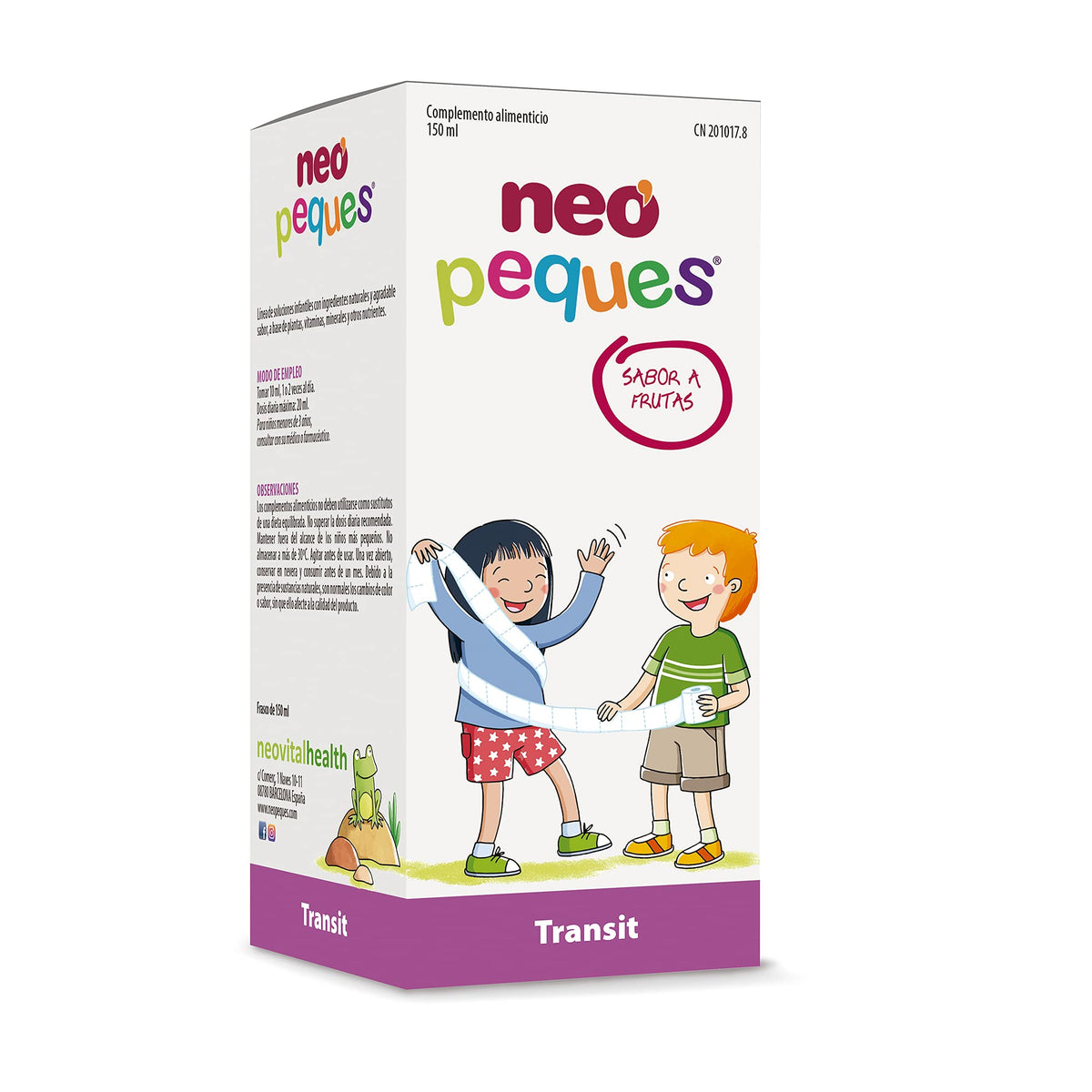 NEO PEQUES | Transit | Children's Syrup | Renews the Intestinal Mucosa and Promotes a Laxative Effect | Regulates Intestinal Transit | Based on Plant Extracts and Medicinal Fungi | 150 ml