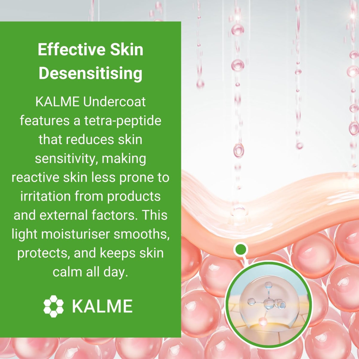 Skin Shop KALME Undercoat – Anti-Redness Primer & Barrier for Sensitive Skin – Lightweight, Fast-Absorbing Protection Against Irritation, Makeup & Flare-Ups (75ml)