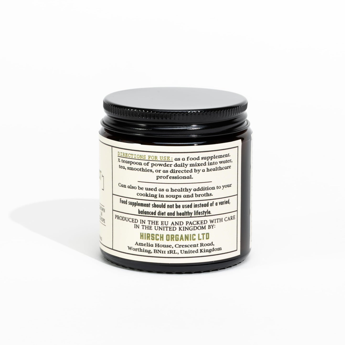 Hirsch Organic Reishi High Strength Extract Powder - Organically Grown in The EU - Non-GMO - No Added Fillers