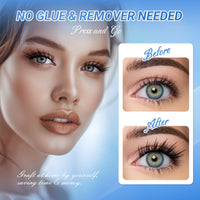 NAGARAKU Pre Glued Cluster Lashes 96 Pcs No Glue Needed Press-on Pre-bond Eyelashes Reusable Self Adhesive DIY Lashes Fox Style (SA-10,0.07mm C Curl 10-14mm)