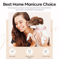 modelones Modelones Gel Nail Polish Set, 6 Colors Pink Nude Gel Polish Milky White Gel Nail Polish Set Soak Off Glitter Nail Gel Nail Art DIY Manicure Salon and Home for Women