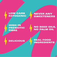 Fatt Keto Snack Bars - Caramel & Sea Salt - 4 x 30g - 2g Carbs - 100% Natural Snacks - Low Carb, Low Sugar, High Prebiotic Fibre, Vegan & Sweetener Free - FattBar