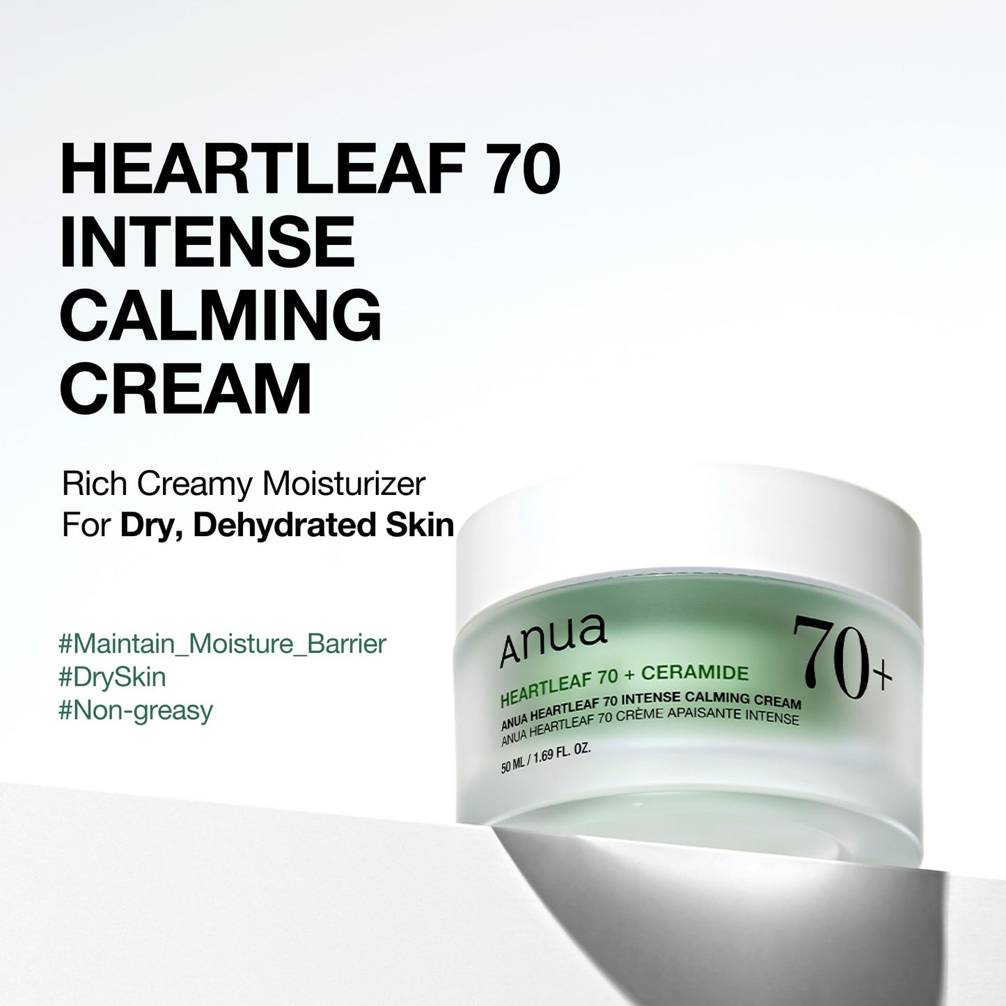 ANUA Anua Heartleaf 70 Intense Calming Cream with Ceramide & Panthenol, 50ml