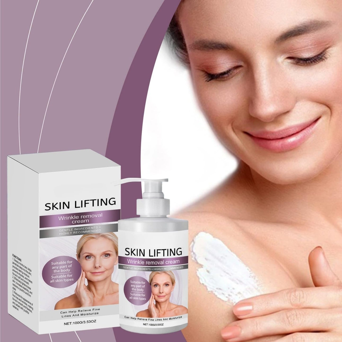 100g Instant Wrinkle Remover for Face,Skin Tightening Cream for Face,Anti-Aging Instant Firming Effect Anti Wrinkle,Wrinkle Remover for Women,Skin Firming Cream Serum for Women Anti Aging Wrinkle