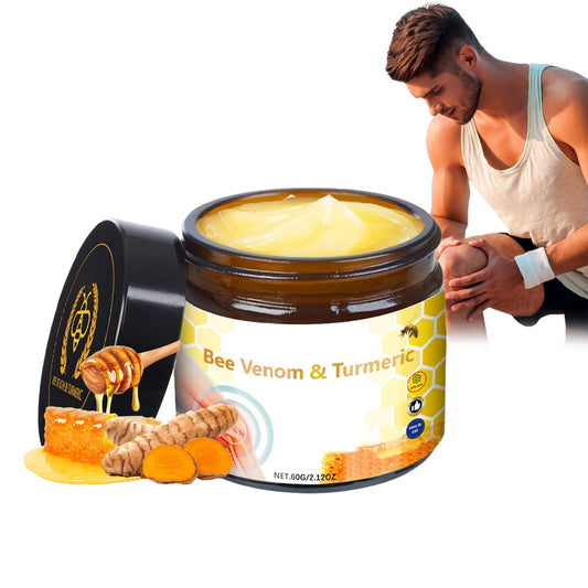 ISBEAUSOLS Venom Turmeric Cream - Bee Venom Skin Treatment Cream - Body Moisturiser for Relaxing & Nourishing - Fast-Absorbing Body Creams for Women - Professional Bee Venom Repair Cream for All Skin Types 60G