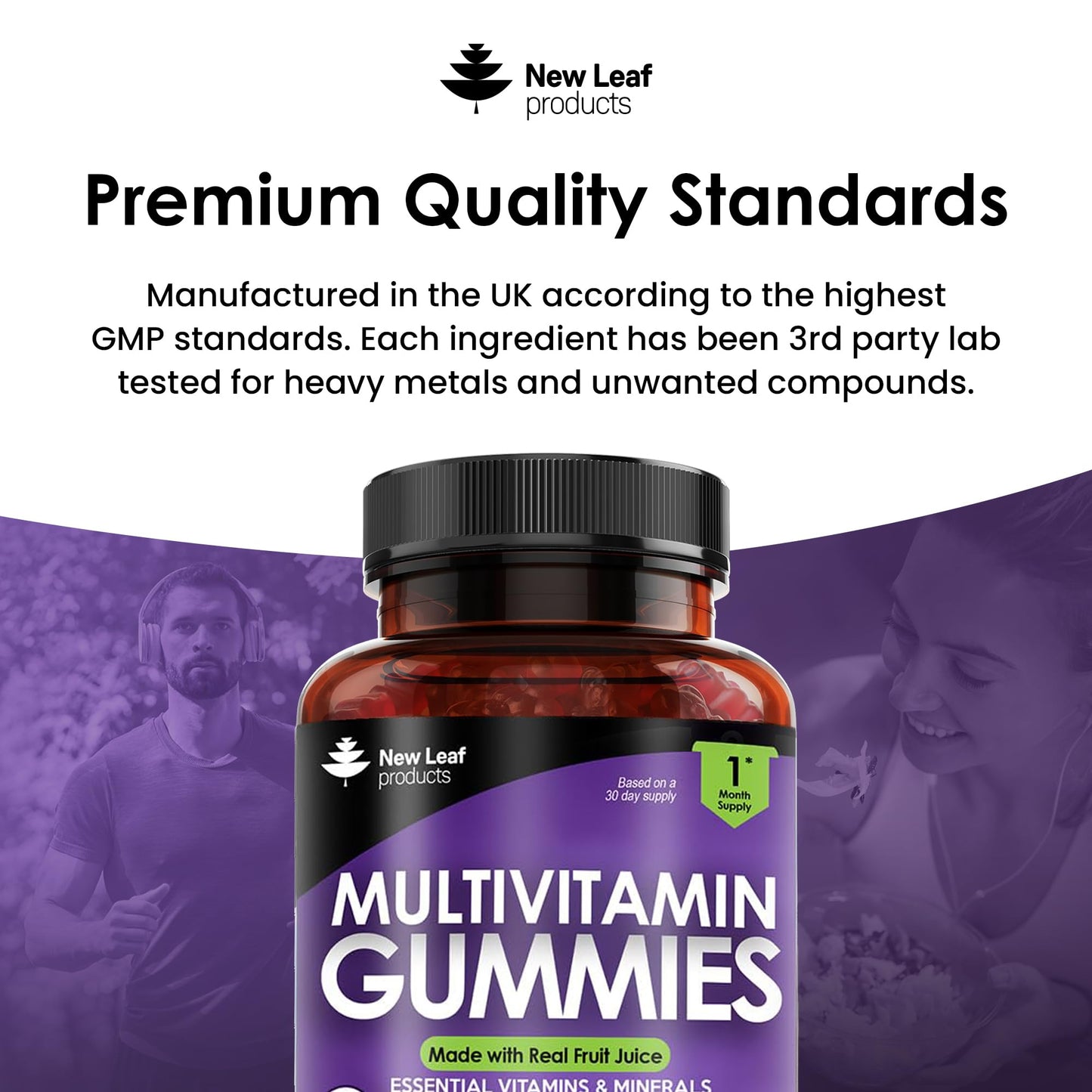Multivitamin Gummies High Strength for Men Women - Vegetarian +14 Essential Vitamins & Minerals - Gluten Free, Non-GMO Multi Vitamins Chewable Adults Vitamin C A D E B12 B6 & Biotin, Zinc & Iodine