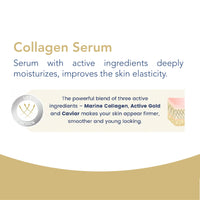 Novaclear Collagen Serum with Marine Collagen, Gold, Hyaluronic Acid, Retinol & Vitamin C – Anti-Wrinkle Face Serum – Improves Skin Firmness, Elasticity & Radiance – for All Skin Types – 30 ML