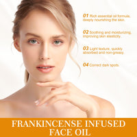 Frankincense Resin Oil For Face,Organic Castor & Jojoba Oils，Frankincense Resin Infused Oil for Anti-Aging Miracle Facial Moisturizer, Cold Pressed Serum Natural Skincare Hydrates (2PC, 30ml)