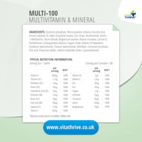 Vita Thrive VitaThrive® Multi-100 Multivitamin & Mineral Tablets – Advanced Daily Multivitamin Supplement for Energy & Cognitive Function - 180 Tablets for Men & Women