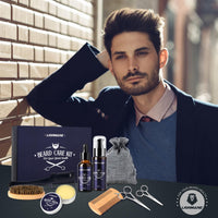 Beard Care Kit for Men Gifts, LIONMANE Beard Grooming Set, Moisturize Beard