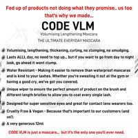 Code Beautiful CODE Beautiful Lash Kit, The Ultimate Lash Kit for Volume and Length, Mascara Primer and Black Mascara, Cruelty Free and Vegan Mascara for Sensitive Eyes 12ml