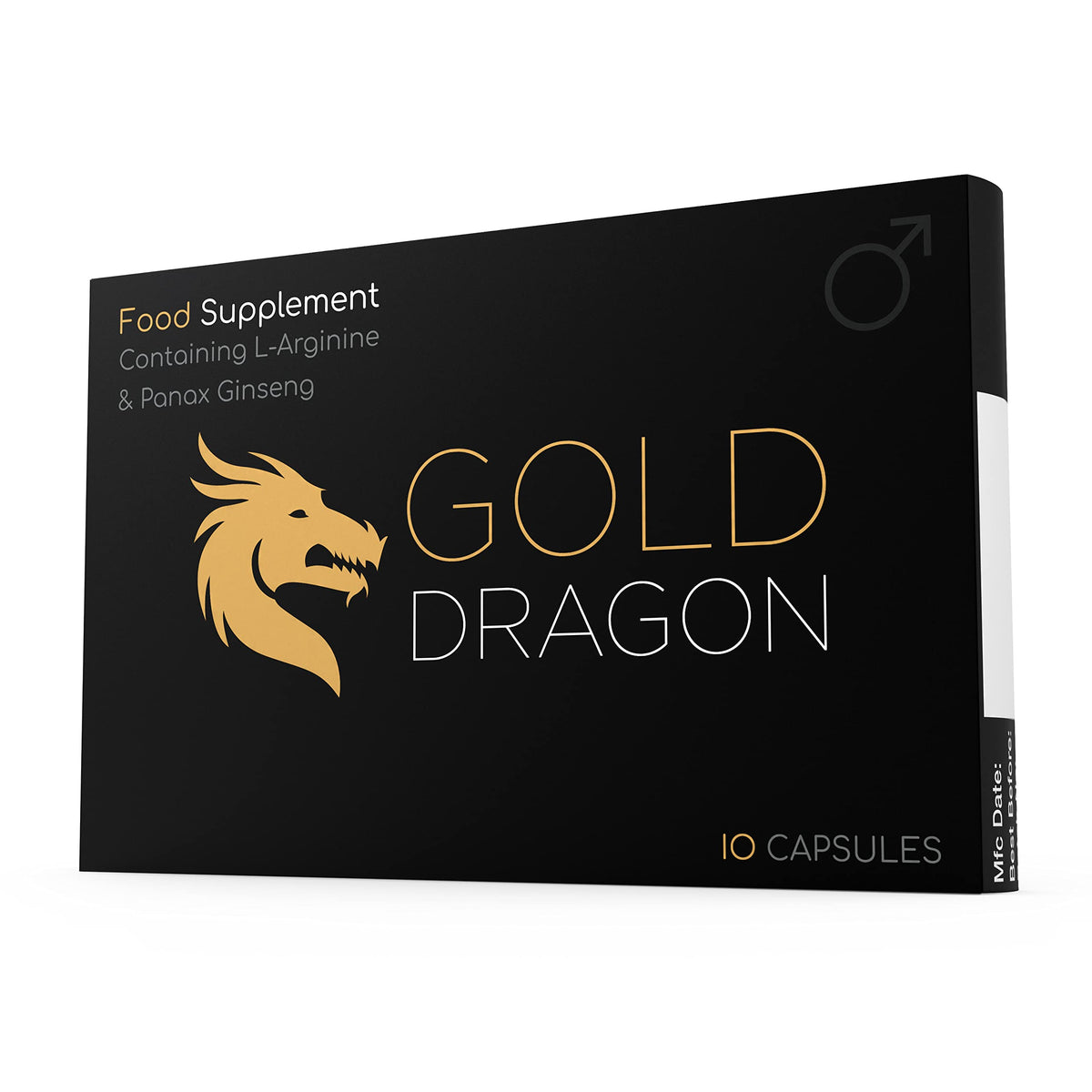 Gold Dragon Strong Ginseng Complex (10 Capsule) - 500MG - Premium Enhanced Energy, Stamina & Endurance, 100% Safe & Natural - Fast Acting Performance