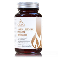 aura Shen Ling Bai Zhu San 参苓白术散 (Job's Tears & Atractylodis), 5:1 Concentration Ratio, 4-9x More Concentrated Than Other Brands, Vegan Friendly, Gluten-Free, Non-GMO, Authentic Natural Herbs, 60 Tablets