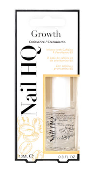 NAIL HQ Nail HQ Growth Serum 10ml – Biotin Nail Treatment for Growth & Strength | Provitamin B5 & Caffeine Formula – Vegan & Cruelty-Free, Clear Base Coat for Brittle, Weak Nails