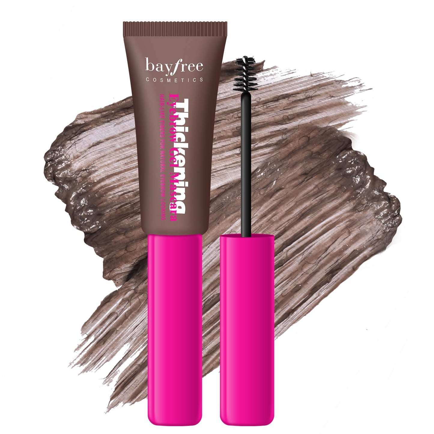 bayfree Thickening Eyebrow, Waterproof Tinted Brow Glue Eyebrow Gel, Wearable Eyebrow Glue for 16h, Brunette