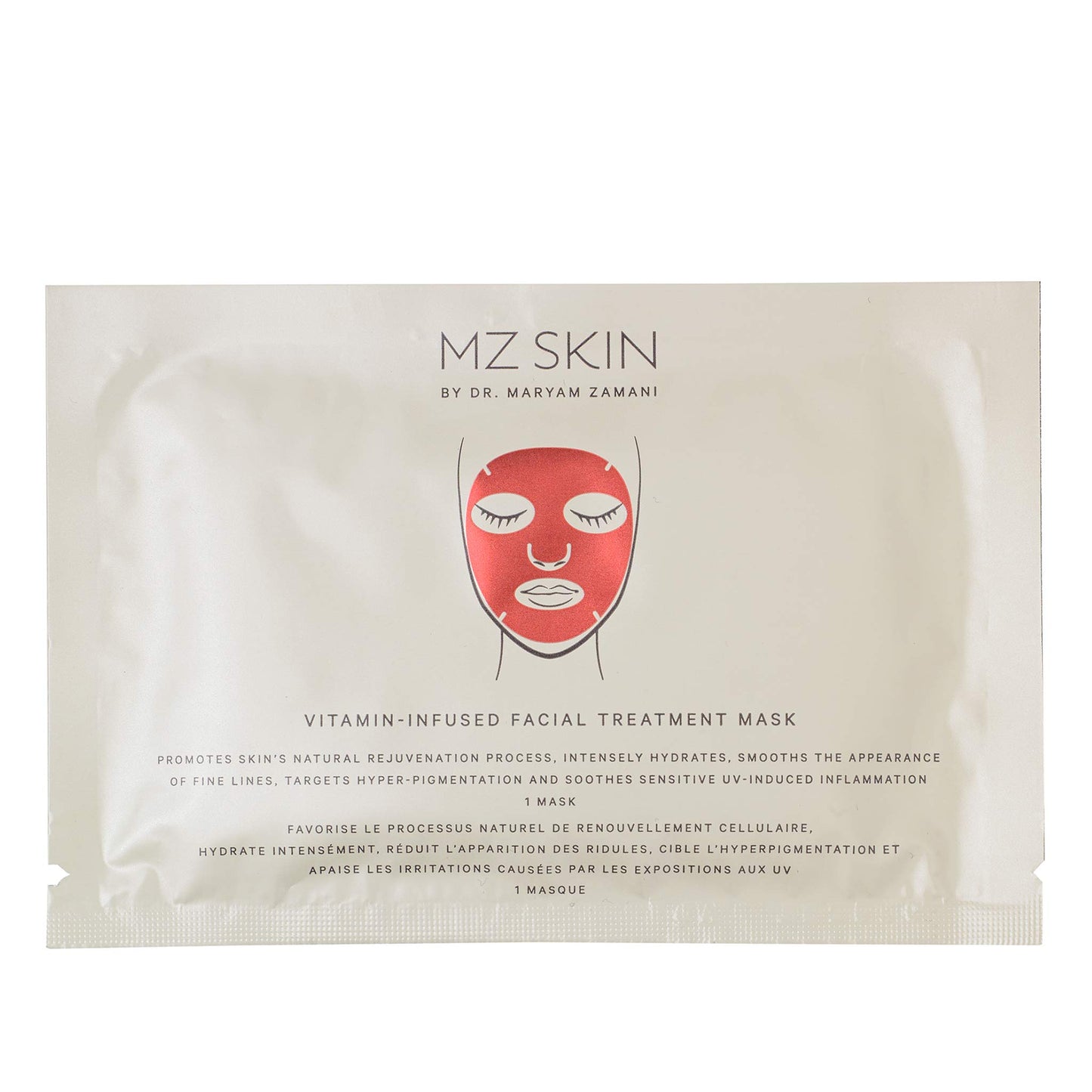 MZ SKIN BY MARYAM ZAMANI MD MZ SKIN | Vitamin C And E Infused Treatment Face Mask | 5 masks For Your Skin Care | Green Tea | Liquorice Extract