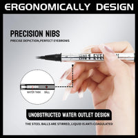 Oruagmel Eyebrow Pencil, Microblading Eyebrow Pen, 2-In-1 Dual-Ended Eye Brow Pencil with 2 Fork Tip & Precise Brush, Create Natural Hair-Like Brows, Waterproof, Last All Day, Shaping, Defined (Dark Brown)