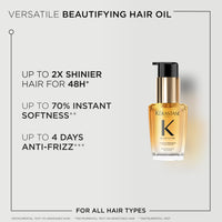 KÉRASTASE Kérastase Elixir Ultime Hair Oil, Nourishes Dull Hair, For All Hair Types, Strengthens and Protects Hair From Heat, With Argan and Camellia Oil, L'Huile Originale, 30ml