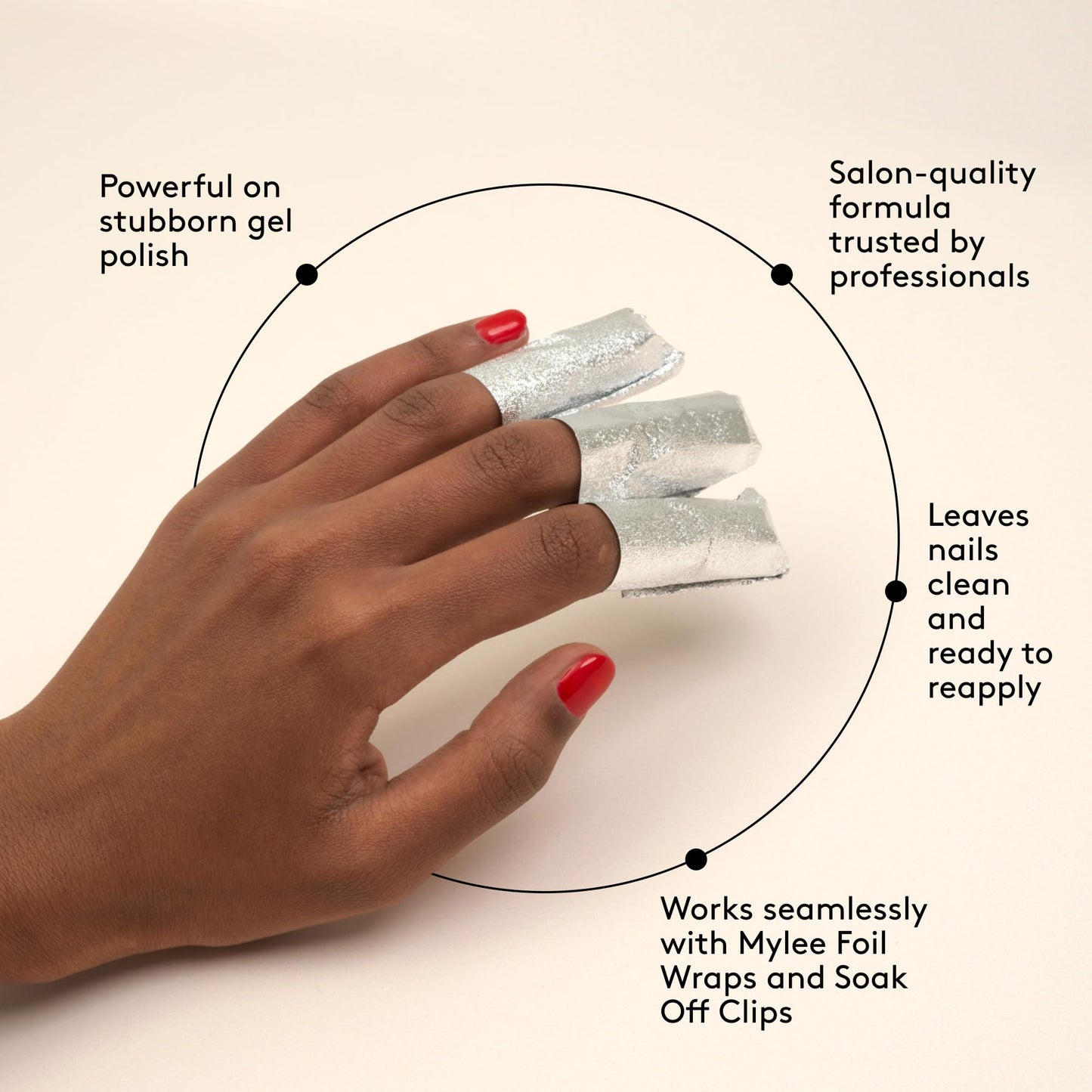 MYLEE Mylee Gel Polish Remover Acetone, Salon Professional UV LED Soak Off Nail Polish Cleaner for Manicures and Pedicures (250 ml)