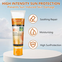 Sunscreen Spf 50 Face, Sun Cream Moisturiser with Vitamin C, Sun Cream SPF 50+ Face for UVA & UVB Protection, Waterproof Sunscreen Spf 50 Face for Daily Use