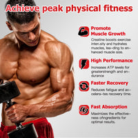 KauYard Creatine Monohydrate 5000mg Gummies - Sugar Free Muscle Support Supplement with Electrolytes & Vitamin D3 | Strawberry Flavour Chewable Creatine for Athletes & Fitness