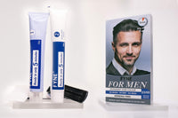 FYNE - Medium Brown Permanent Hair Colour | Grey Hair Colouring for Men with Comb Applicator Included | Natural-Look Hair Dye | No Mixing Ready to Apply | Ammonia and Cruelty-Free