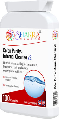 SH SHAKRA HEALTH Colon Purity: Internal Cleanse v2 - Ultimate Bowel Flush, Constipation & Regularity. Ideal Before or After Colonic Treatments | Shakra Health