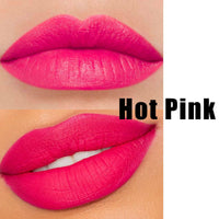 LYNTYAOU Velvet Matte Bright Hot Pink Liquid Lipstick, Waterproof Quick-Drying Non-Sticky Full-Coverage Lip Gloss, Lipsticks for Women Long Lasting Matte Lipstick